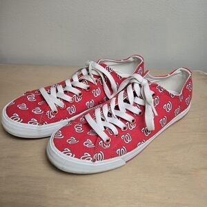 Red Patterned Women's Sneakers